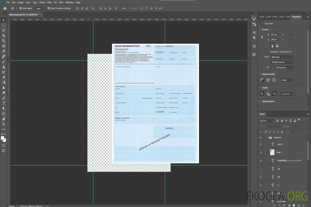 Certificat d'immatriculation du véhicule au Danemark template Certificat d'immatriculation du véhicule au Danemark template